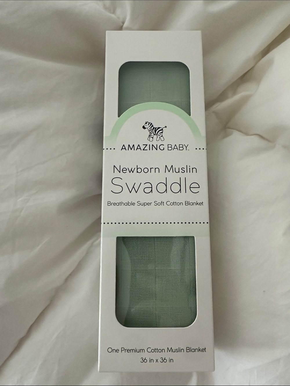 Amazing Baby Newborn Muslin Swaddle - Sage Green